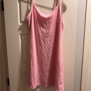 Pink Striped Mini Dress